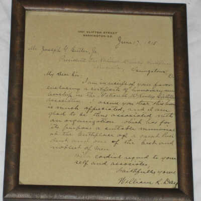 Letter from Day to Butler