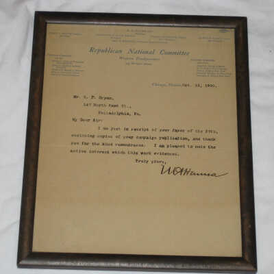 Letter from Hanna to Bryan