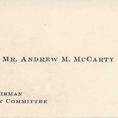 Andrew M. McCarty Business Card