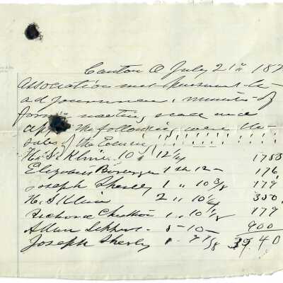Letter to Canton Building Association.