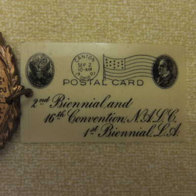 Ohio N.A.L.C. and L.A. 1907 convention medal.