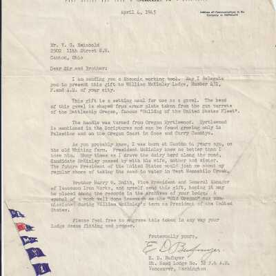 Isaacson Iron Works Letter