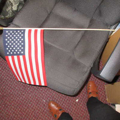 United States Flag from floral decoration at the Centennial Re-dedication