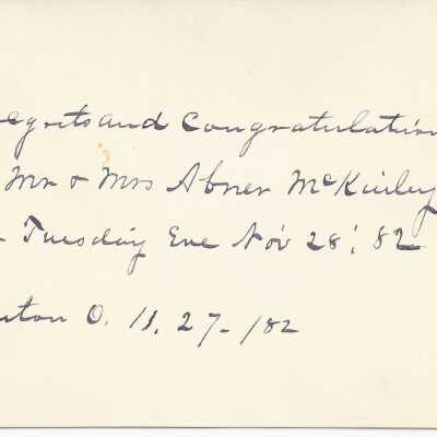 Regrets and Congratulations Note