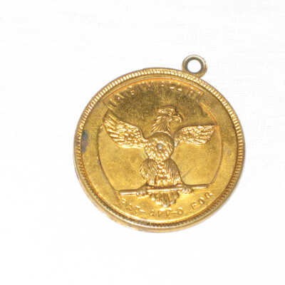 1896 Election "I'm all right" Gold Eagle Mechanical Medal