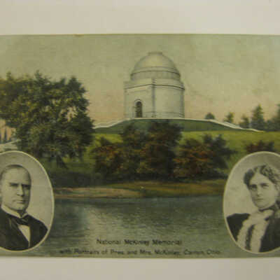 National McKinley Memorial with Portraits of Pres. and Mrs. McKinley, Canton, Ohio