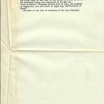 Notes found in book (2010.1.1735a) about Wm. McKinley .