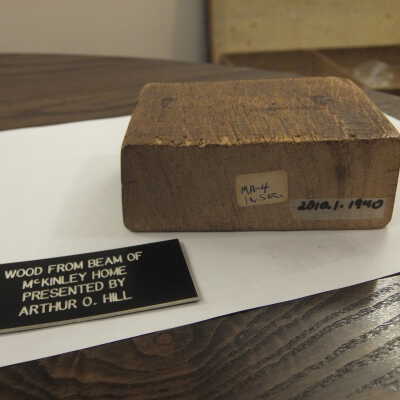 Wooden beam from the McKinley home