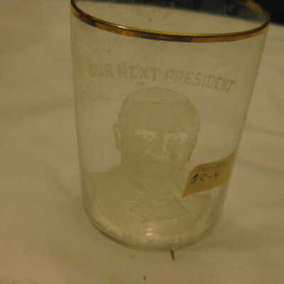 McKinley campaign glass, Our Next President