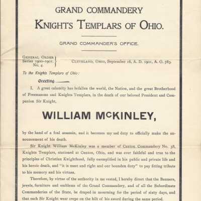 Knights Templars Grand Commandery Letter