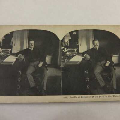 President Roosevelt at His Desk in the White House