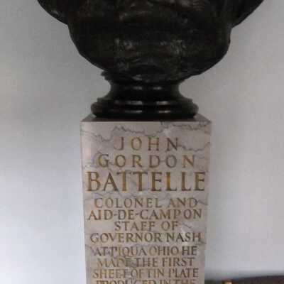 Bronze bust of John G. Batelle