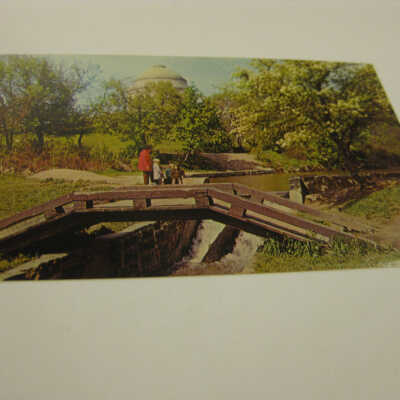 Rustic Bridge and Water Fall McKinley Monument Park, Canton, Ohio.