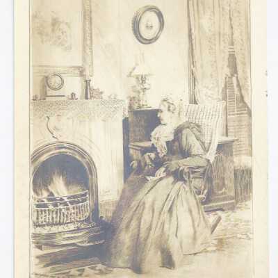 Mother McKinley by the Fireplace