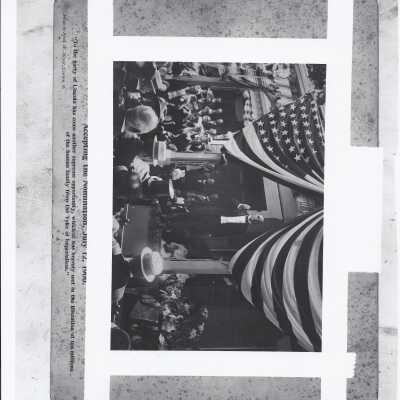 President McKinley delivering the Famous Sentence of his Speech Accepting the Nomination