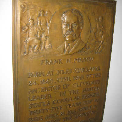 Bronze plaque of Frank H. Mason