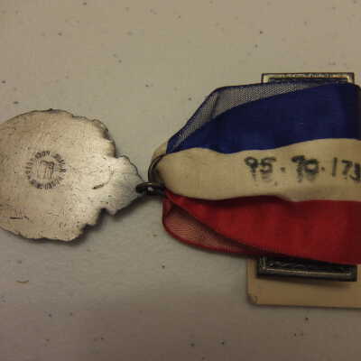 G. A. R. 61st Encampment badge, 1927, on cardboard.
