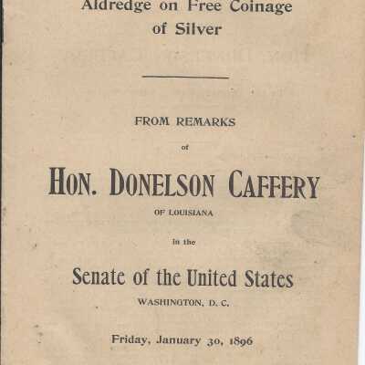 Aldredge on Free Coinage of Silver