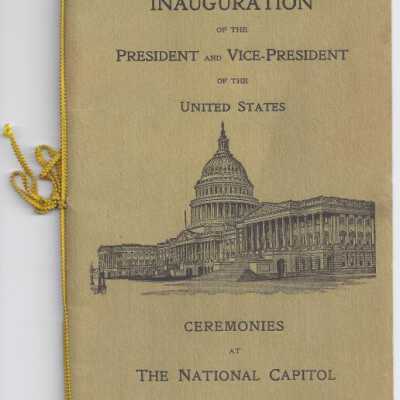 1901 Presidential Inauguration Program