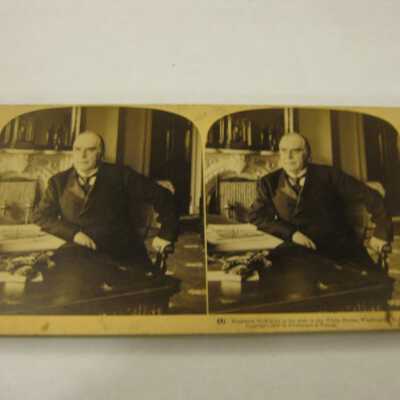1- President McKinley at his desk in the White House.