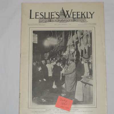 Leslie's Weekly Illustrated, Vol. LXXXIX No. 2308, "Picking Out The Thanksgiving Turkey."