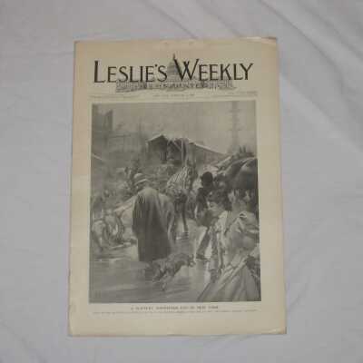 Leslie's Weekly Illustrated, Vol. LXXXVIII No. 2264, "A Slippery Midwinter Day In New York."