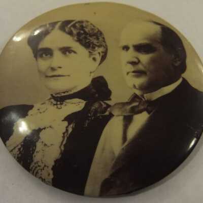 William and Ida McKinley pin