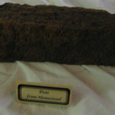 Peat slice from McKinley ancestral home