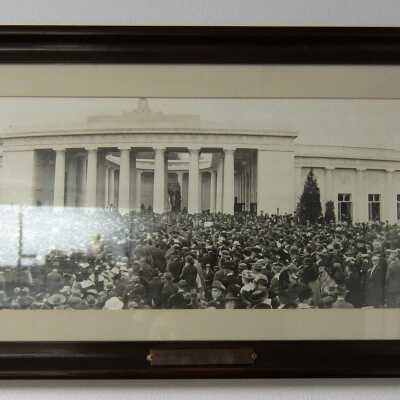 Panoramic photograph of dedication of McKinley Memorial 1917