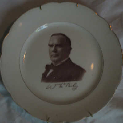 McKinley Commemorative Sepia Toned Plate