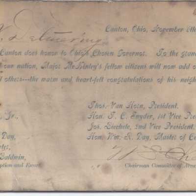This Day Canton Does Honor to Ohio's Chosen Governor.