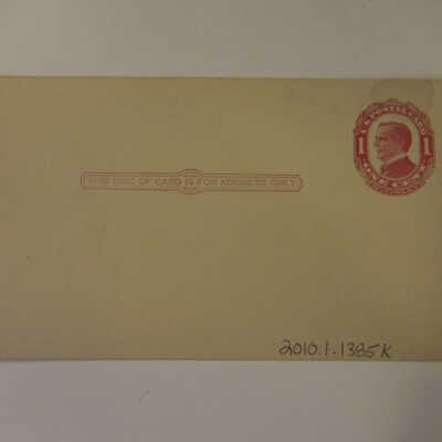 McKinley Unused One Cent Postcard.
