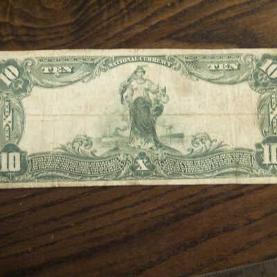 10 Dollar Bill From the Old National Bank of Lima