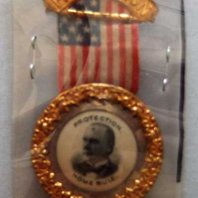 McKinley Flag Home Rule Campaign Pin.