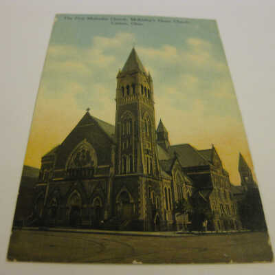 The First Methodist Church, McKinley's Home Church, Canton, Ohio Postcard