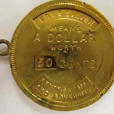 1896 Election Gold Eagle Mechanical Medal