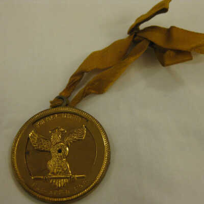 1896 Election "I'm all right" Gold Eagle Mechanical Medal