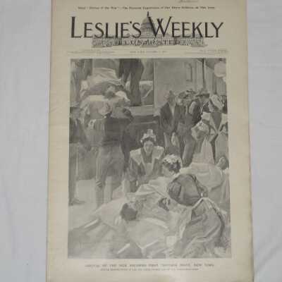 Leslie's Weekly Illustrated, Vol. LXXXVII No. 2247, Arrival of the Sick Soldiers From Montauk Point, New York.