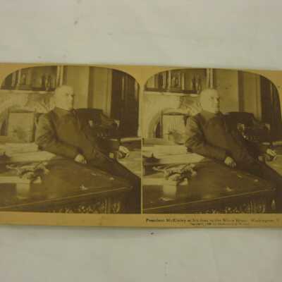 President McKinley at his desk in the White House Washington, U.S.A