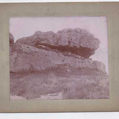 Overhanging rock.