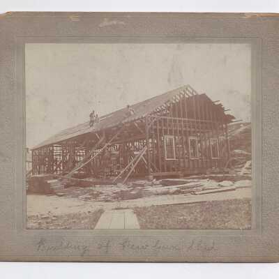 Building of New Gun Shed at Fort Adams 1896-7.