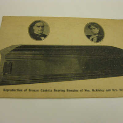 Reproduction of Bronze Caskets Bearing Remains of Wm. and Mrs. McKinley.