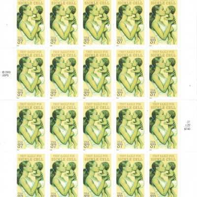 SICKEL CELL STAMPS - -SHEET OF 20