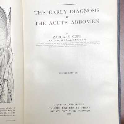 Early Diagnosis of the Acute Abdomen - Cope