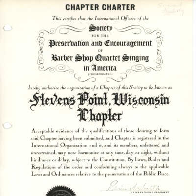 Barbershoppers historical documents