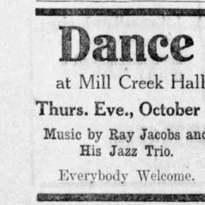 1927, Roy Jacobs and his jazz trio