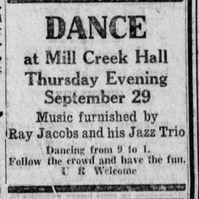 1927, Ray Jacobs and his jazz trio