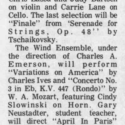 1973, SPASH orchestra and wind ensemble