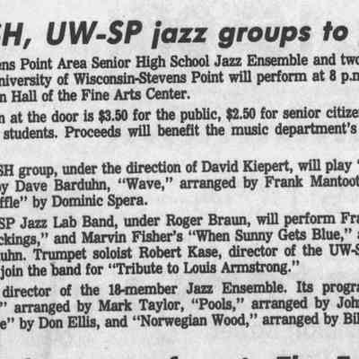 1993, SPASH jazz, UWSP jazz