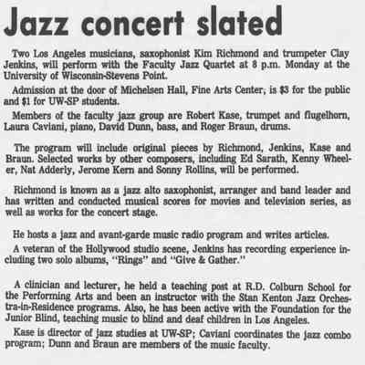 1993, UWSP jazz